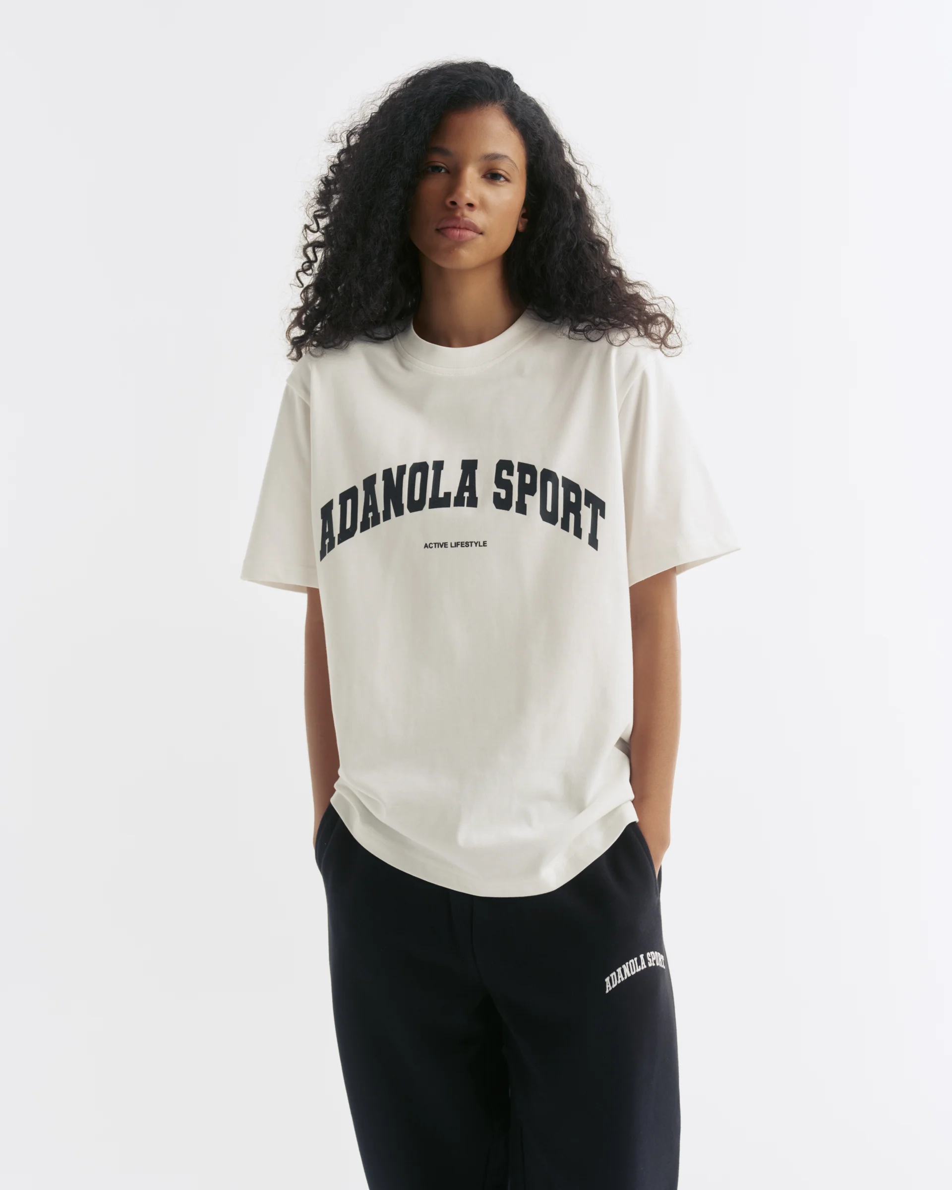 AS Short Sleeve Oversized T-shirt - White/Black