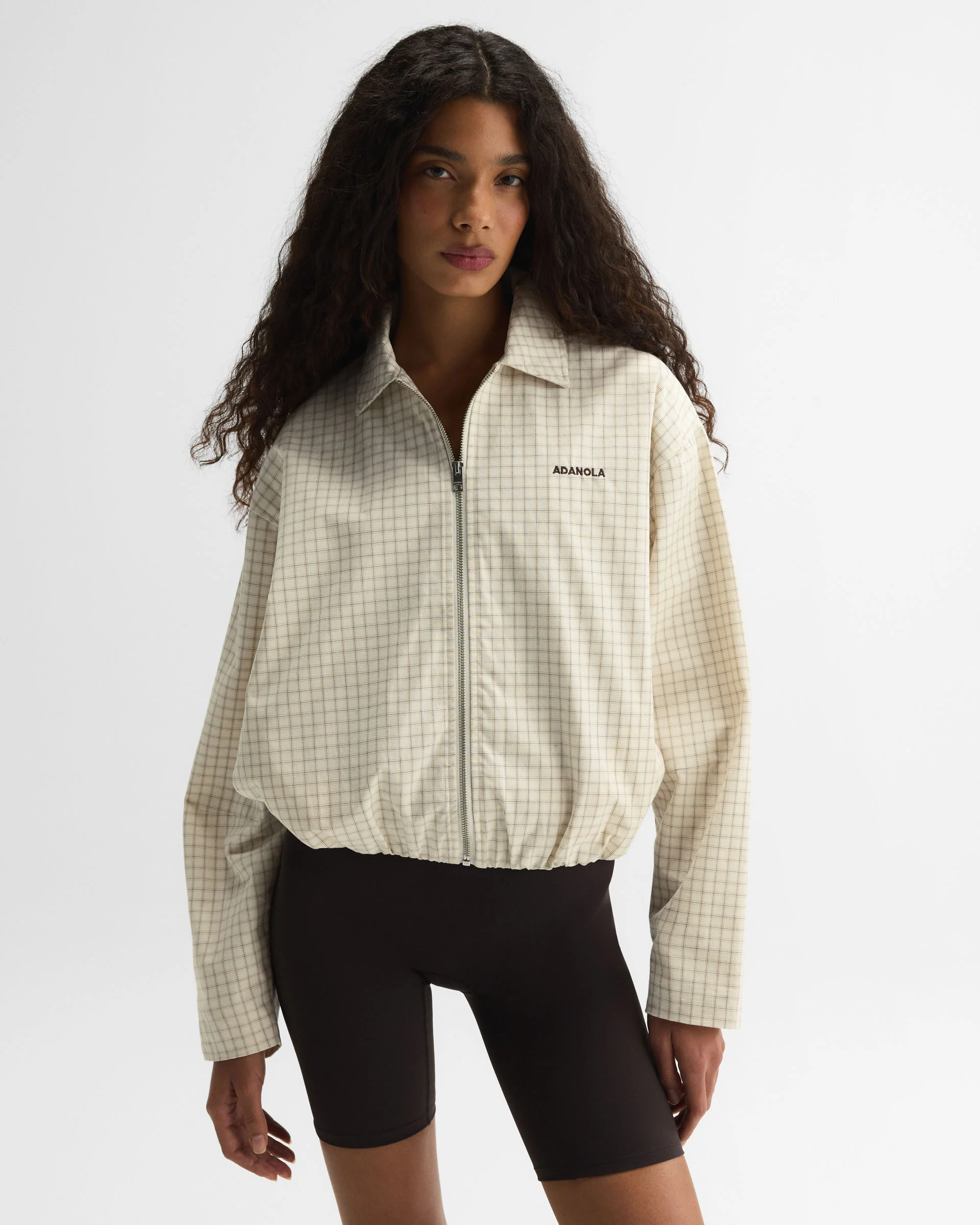 Checked Collared Jacket - Buttercream - Image 4