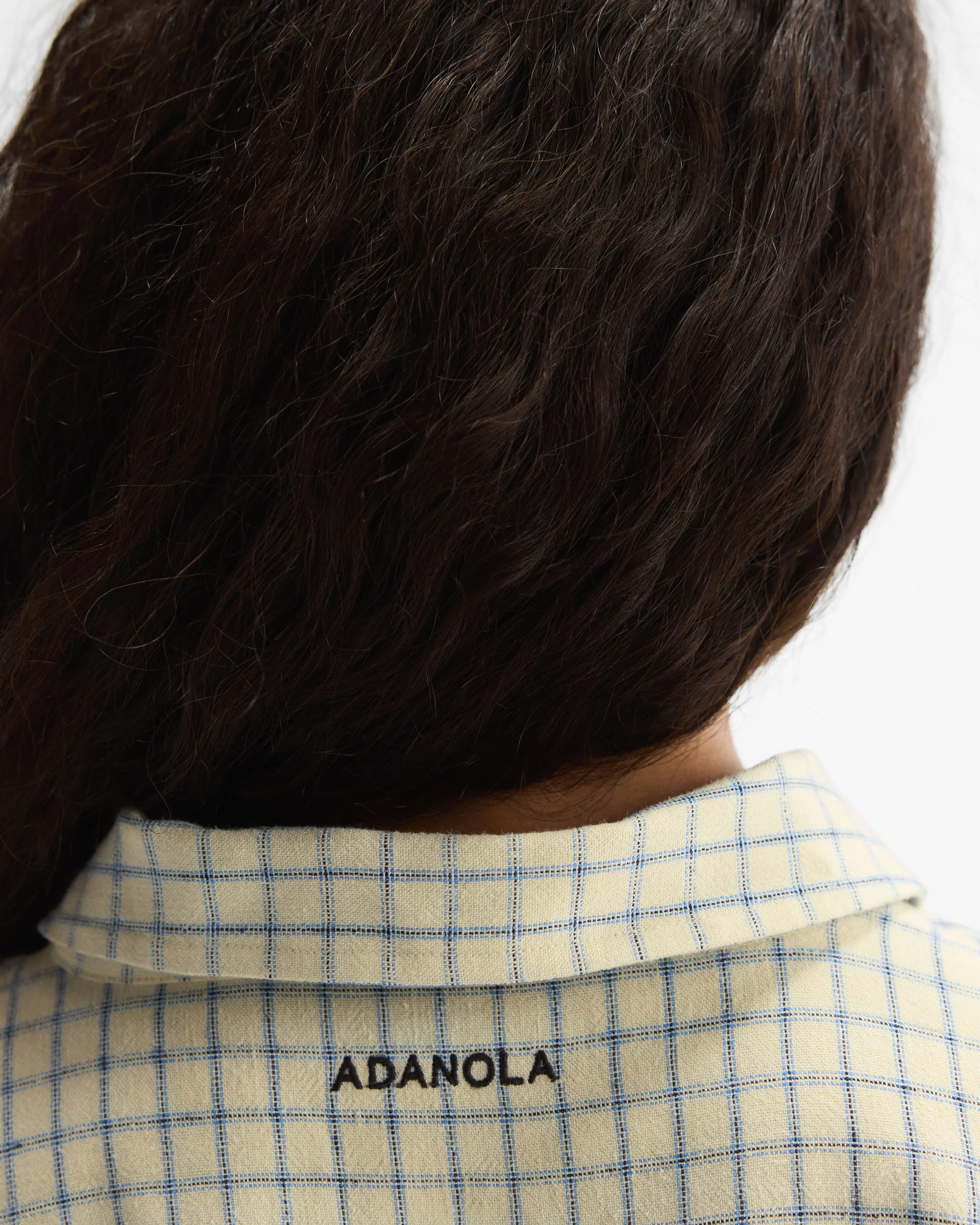 Checked Linen Blend Shirt - Buttercream - Image 4