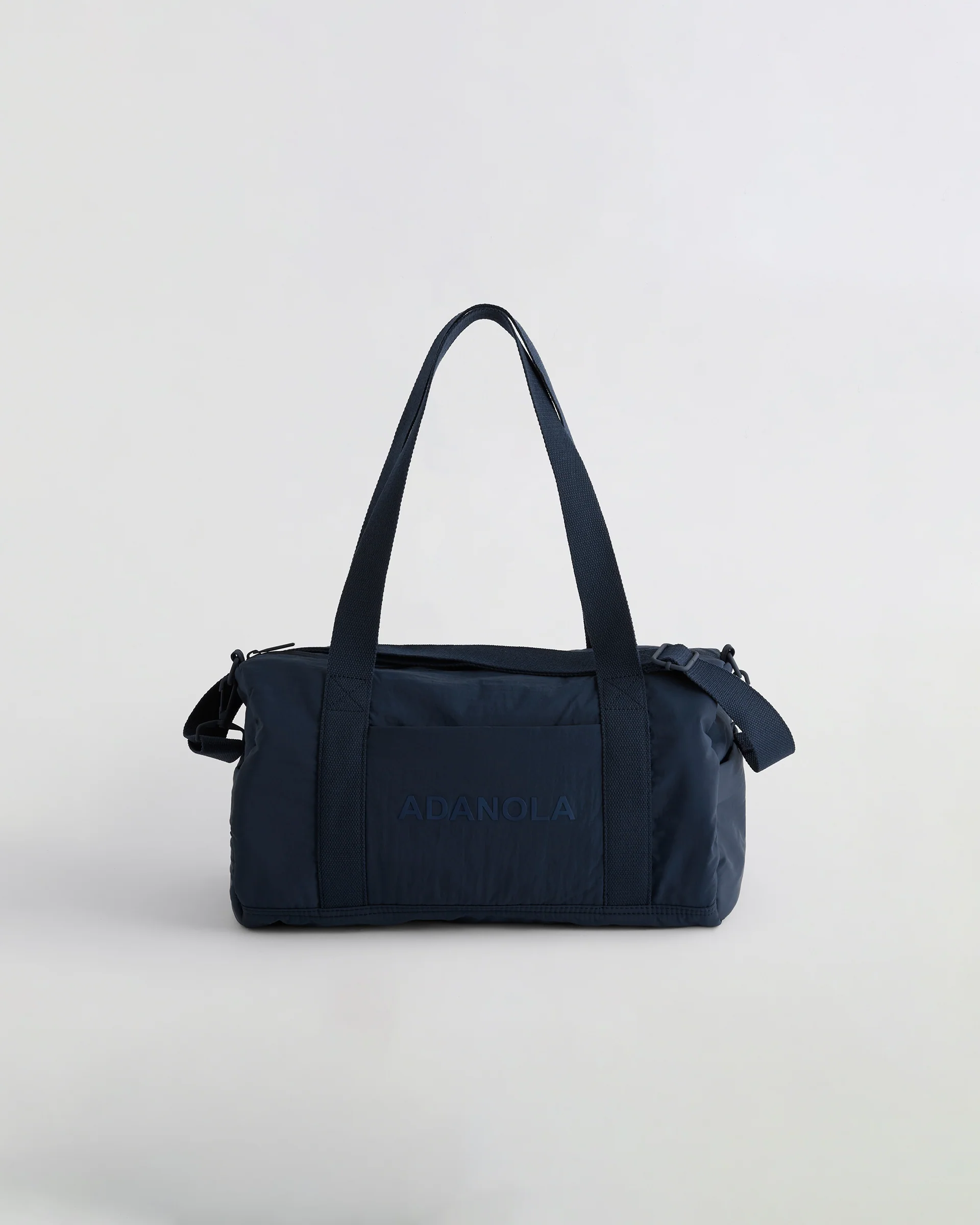 Nylon Duffle Gym Bag - Navy Blue - Image 2