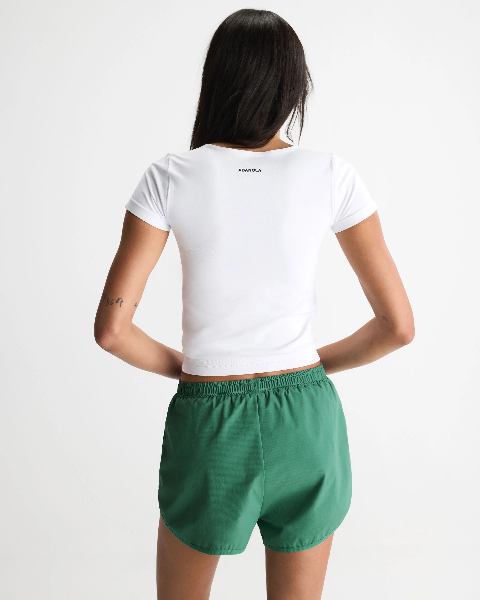 Seamless Short Sleeve Top - White - Image 2