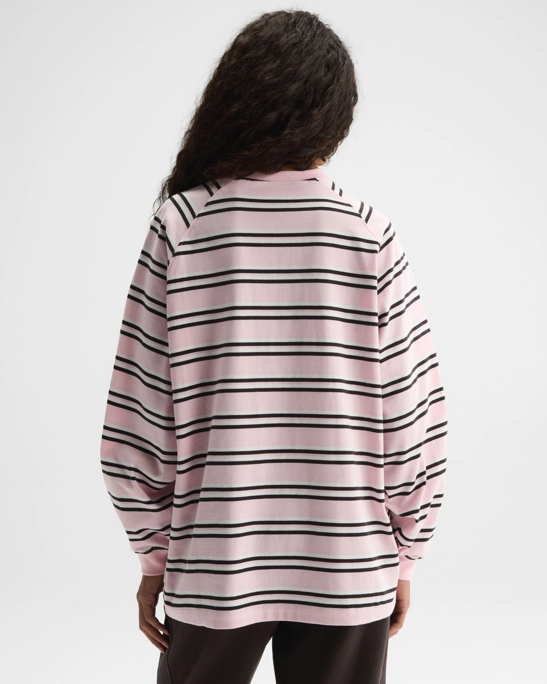 Stripe Long Sleeve T-shirt - Cloud Pink - Image 2