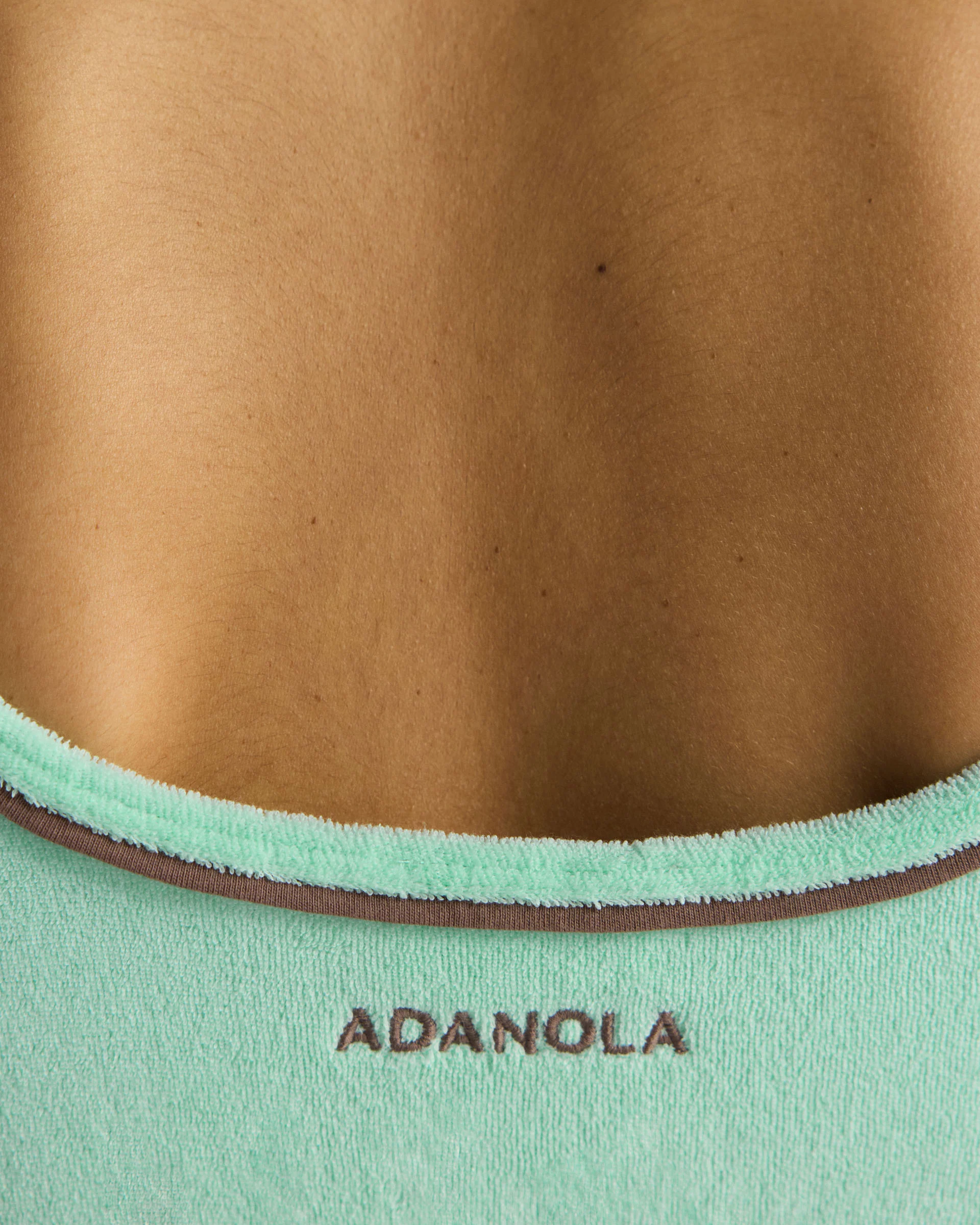 Terry Towelling Bralette - Mint Green - Image 5