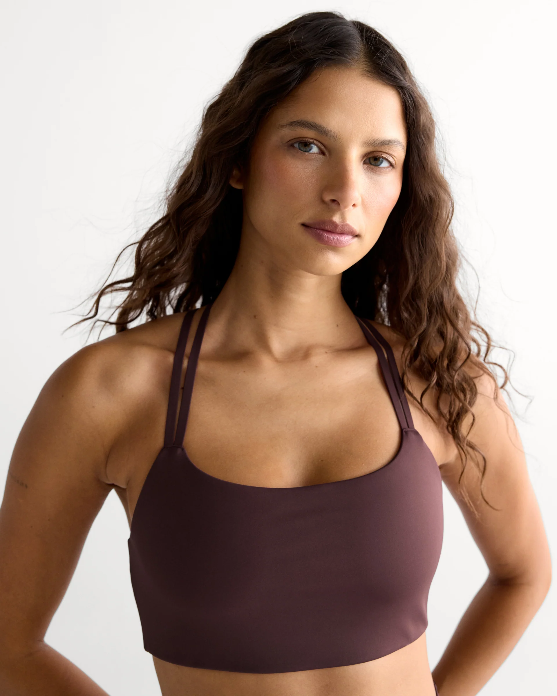 Ultimate Cross Back Bra - Mulberry Red - Image 2