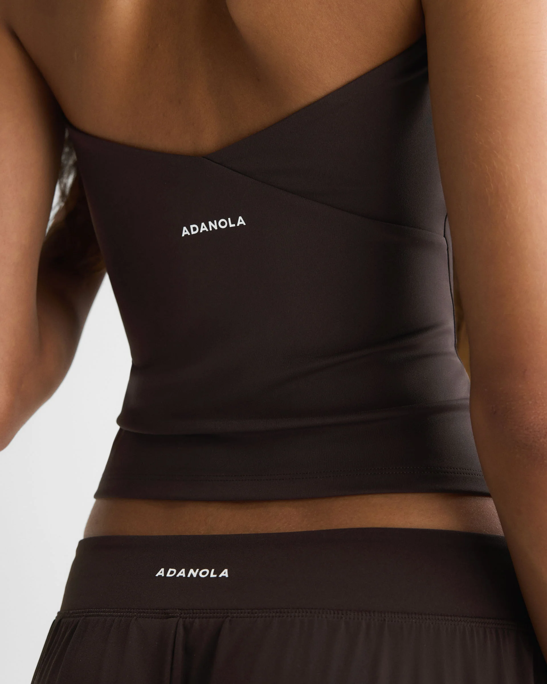 Ultimate Halter Cross Back Top - Coffee Bean - Image 3