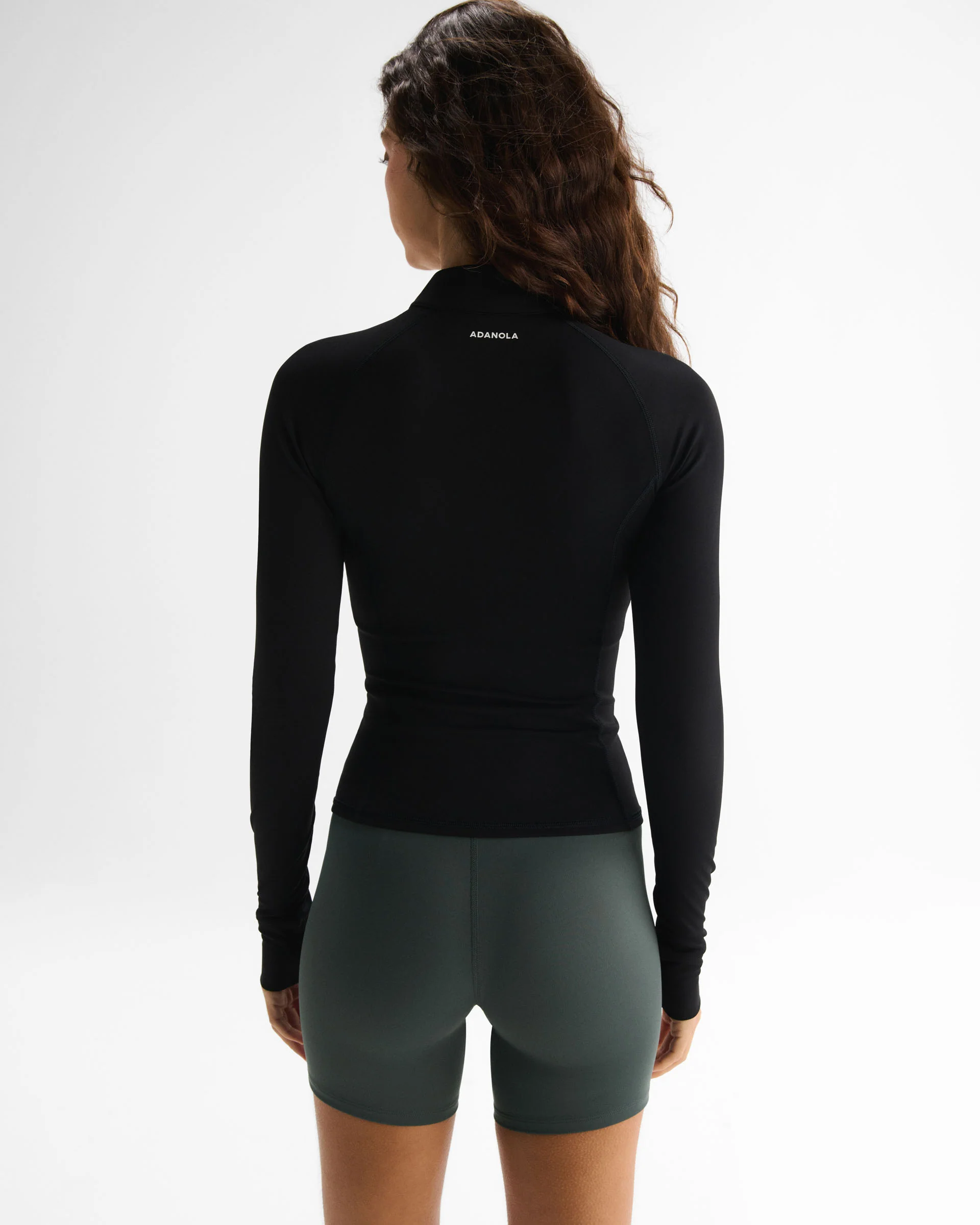Ultimate Long Sleeve Zip Up Top - Black - Image 2