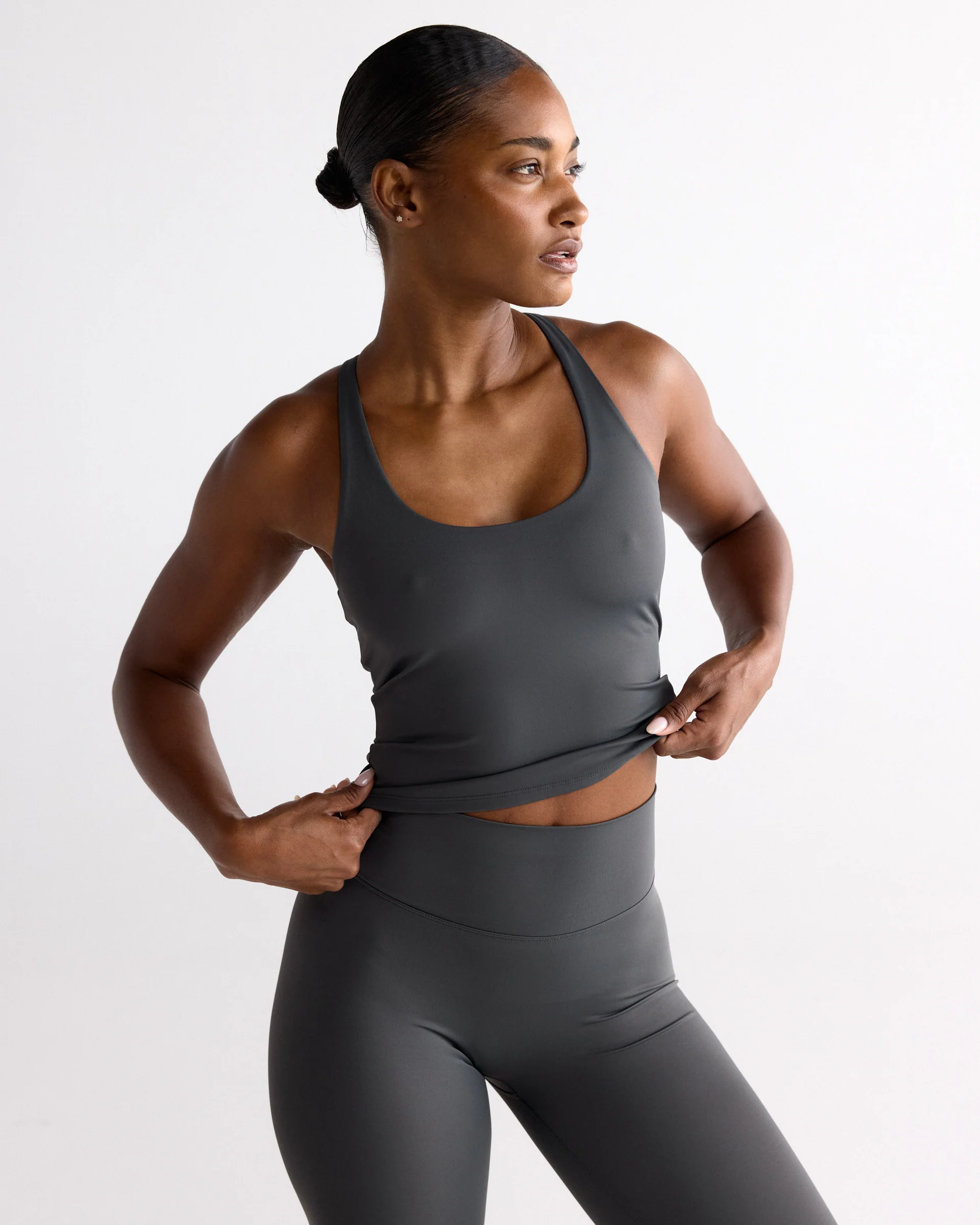 Ultimate Narrow Racer Back Tank - Graphite Grey - Image 2