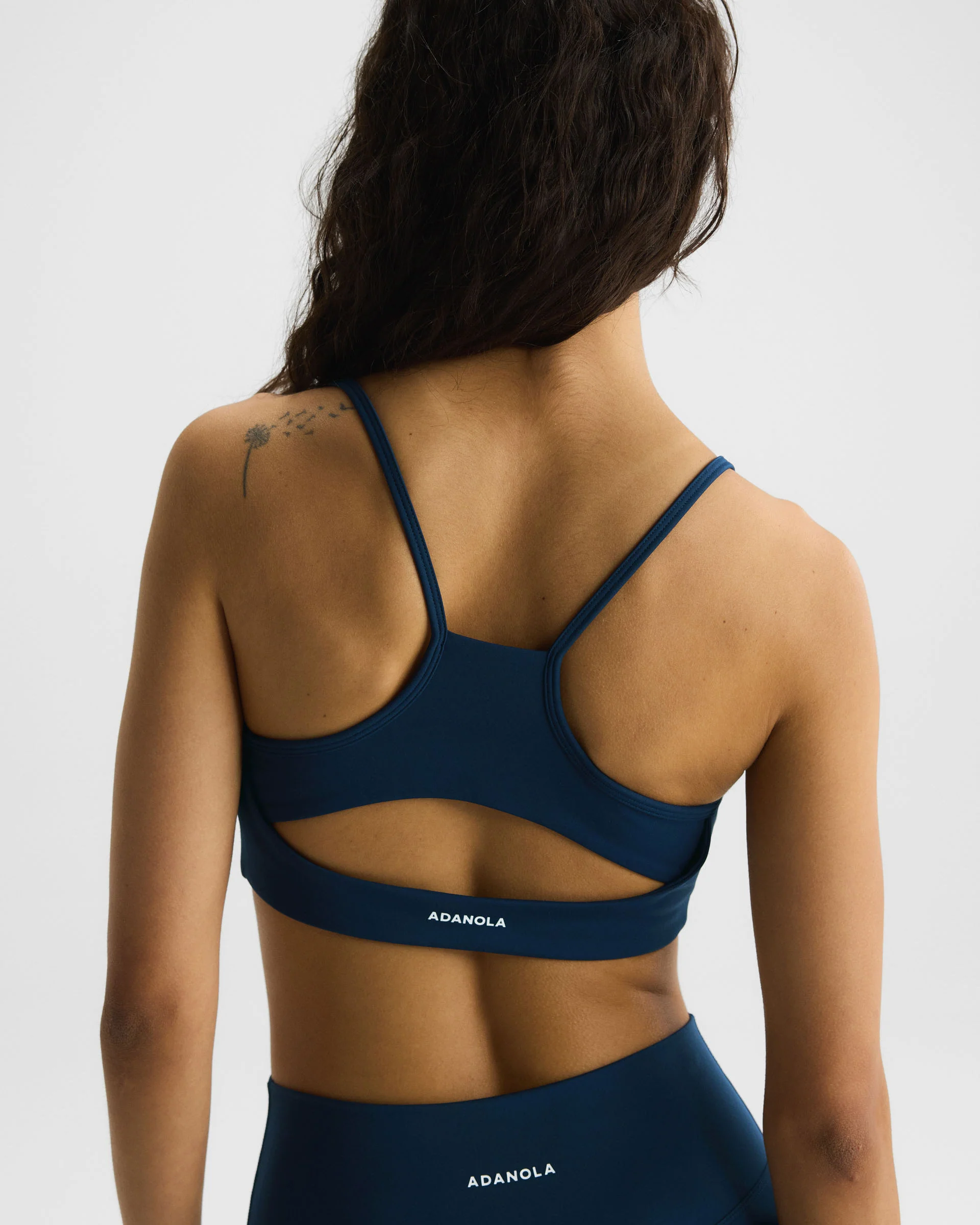 Ultimate Ruched Open Back Bra - Navy Blue - Image 2