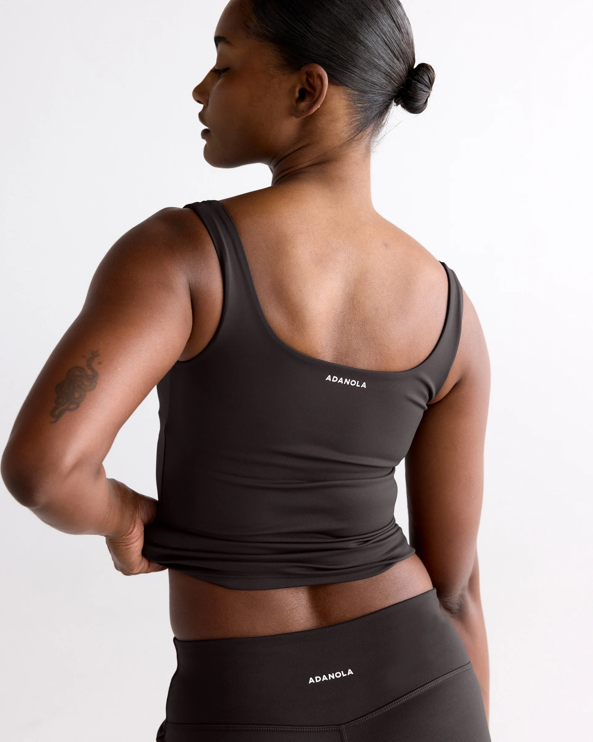 Ultimate Square Neck Top - Coffee Bean - Image 2