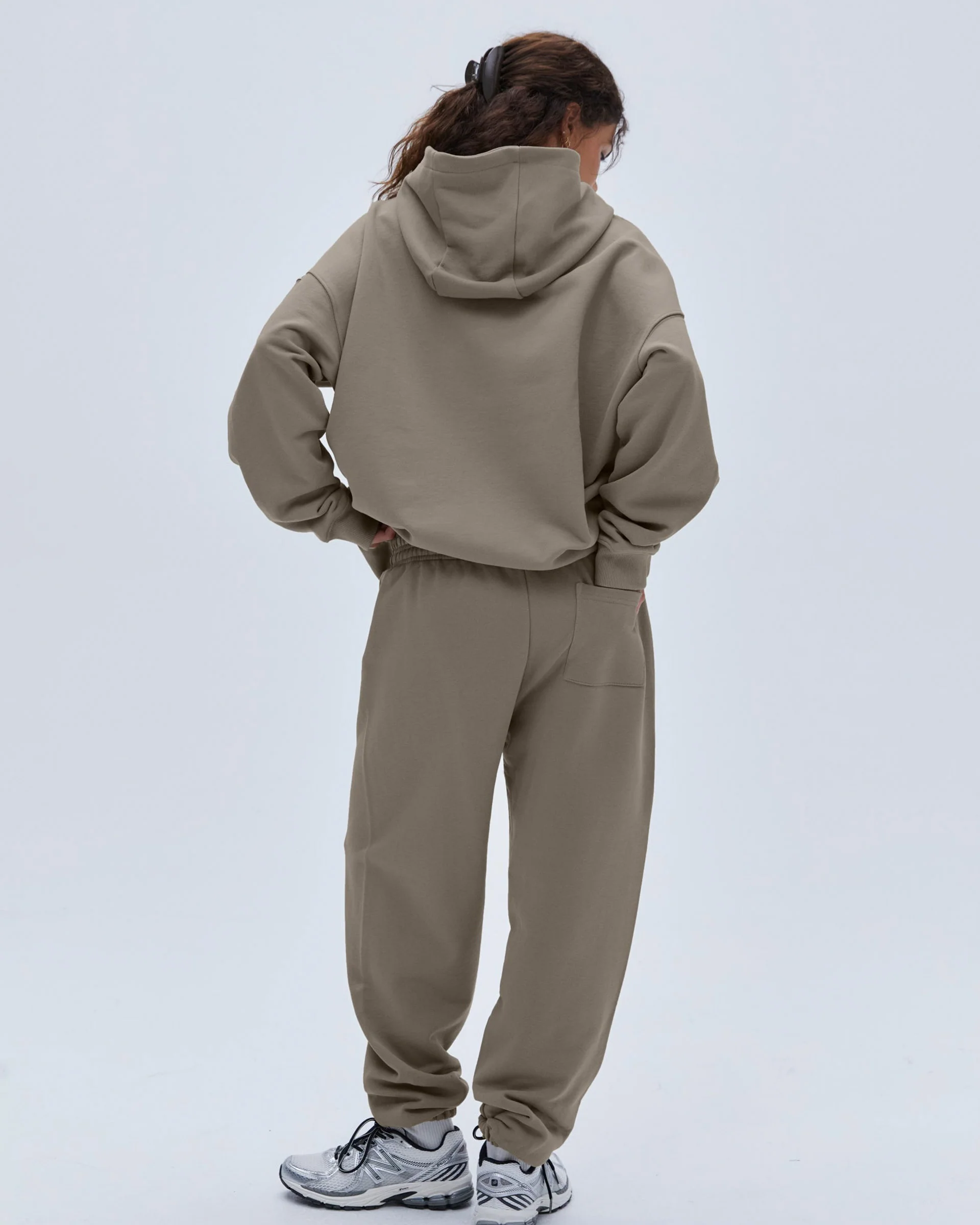 Varsity Oversized Hoodie - Clay Beige - Image 2