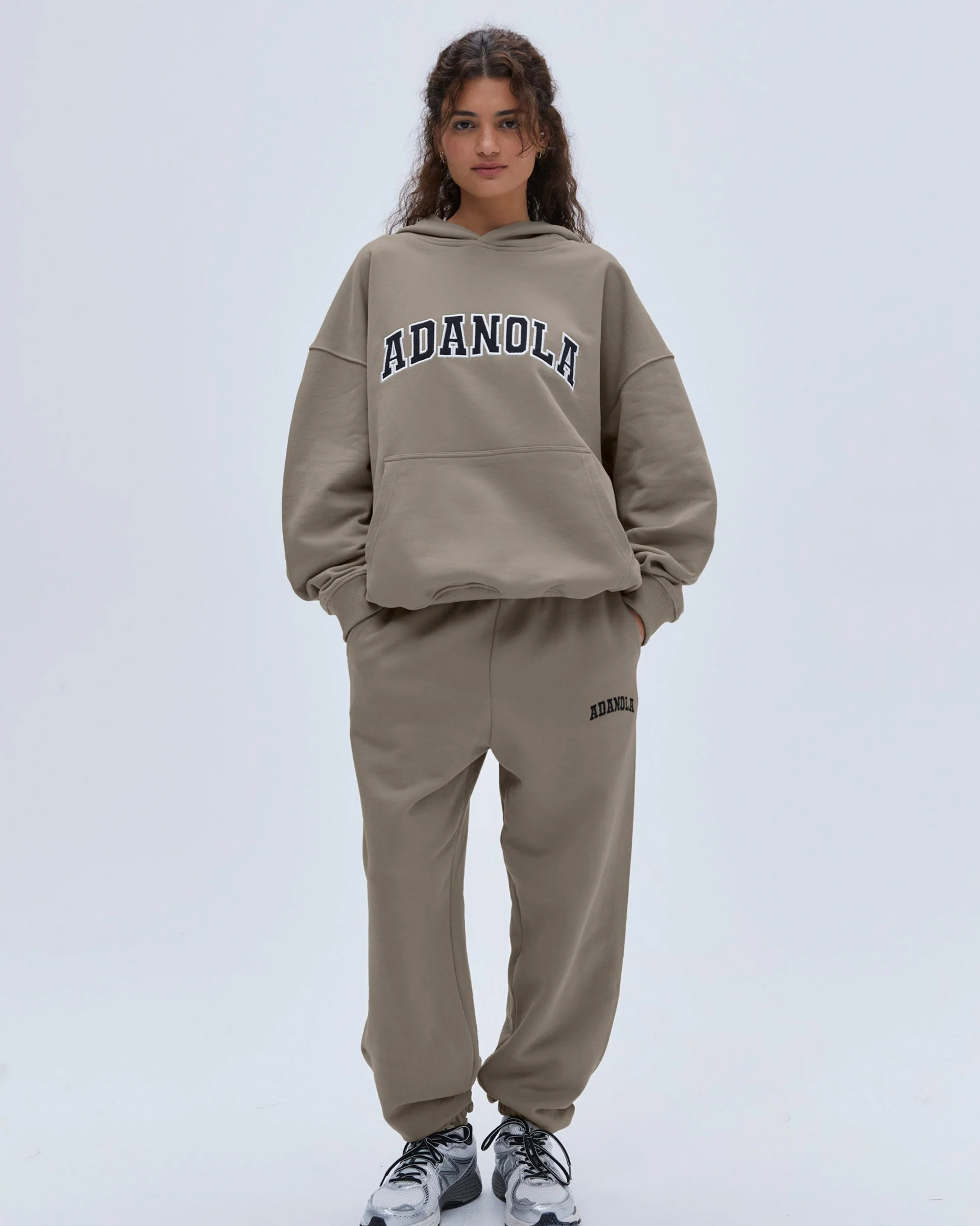 Varsity Oversized Hoodie - Clay Beige - Image 3